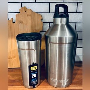 Otterbox 64oz Growler and 20oz Elevation Tumbler with French Press Lid